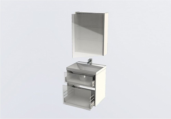 Мебель для ванной Aquanet Латина 60 белый (2 ящика) 00180121