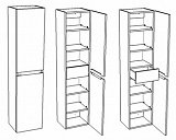 Шкаф-пенал подвесной Corozo "Альтаир 35" универсальный