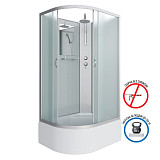 Душ.каб. NG-2310-14RBKT (1200х800х2100-2400) высокий поддон(40см) стекло МАТОВОЕ 4 места