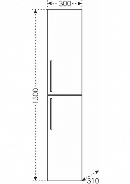 Пенал подвесной Венера 30 дуб шале графит Санта 521004