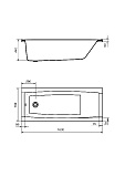 Акриловая ванна Santek Санторини 160х70 1WH302494