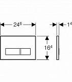 Клавиша смыва Geberit Sigma 50 115.788.SE.5 хром, зеленый