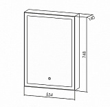 Зеркало-шкаф AZARIO Киото 50 (535х750)