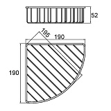Полка угловая, проволока стальная, 05, Milardo, 105WC00M44