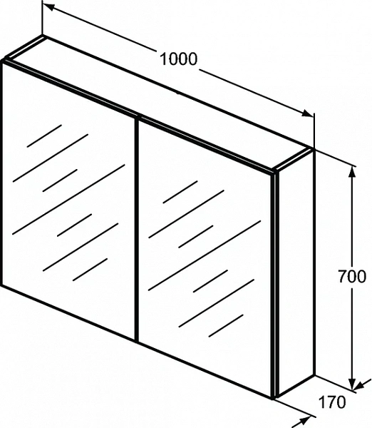 Зеркальный шкафчик Ideal Standard Mirror&Light T3498AL