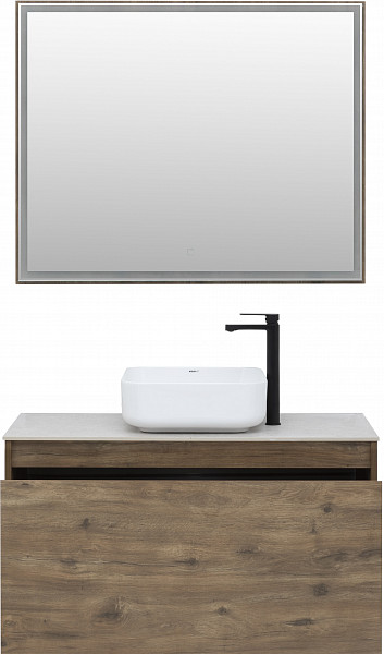 Зеркало Aquanet Nova Lite 100 дуб рустикальный LED 00249519