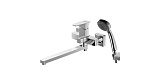 Смеситель для ванны c длинным изливом с аксессуарами Bravat Riffle F672106C-LB