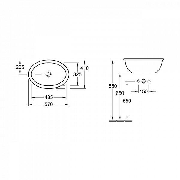 Раковина Villeroy & Boch Loop&Friends 6155 2001