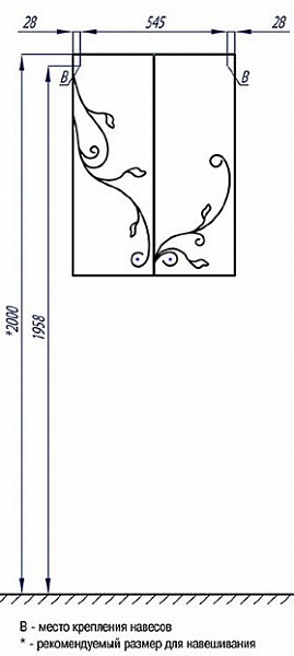 Шкаф Акватон Лиана 60 см 1A153003LL010