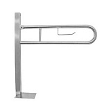 Полукруглый поручень для людей с ограниченными возможностями с креплением к полу, матовый.