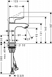 Смеситель для раковины Hansgrohe Metris 31088000