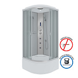 Душ.каб. NG-2309-14F (1000х1000х2150) высокий поддон(40см) стекло МАТОВОЕ 4 места