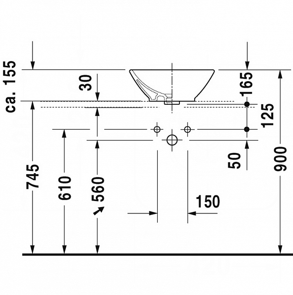 Рукомойник Duravit Bacino 0333420000