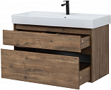 Тумба под раковину Aquanet Nova Lite 100 дуб рустикальный (2 ящика) 00249521