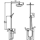 Душевая cтойка GK-0328 EKO Сатин
