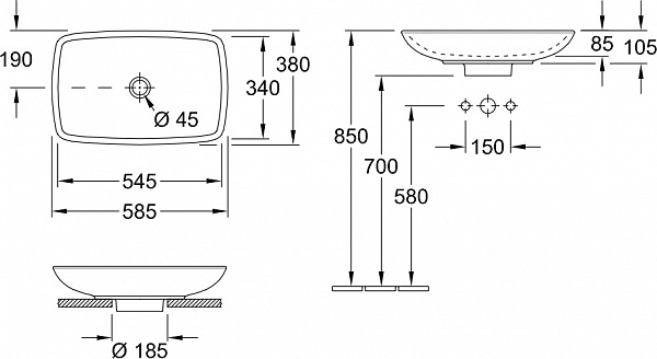 Раковина Villeroy & Boch Loop&Friends 5154 0001
