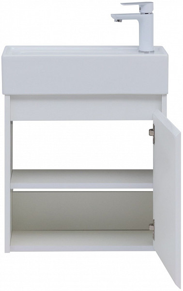 Тумба под раковину Aquanet Nova Lite 50 белый глянец (1 дверца) 00298853