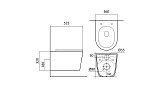 Унитаз подвесной безободковый Aquatek ВЕГА AQ1905-MB 525*360*320 с сиденьем Soft Close