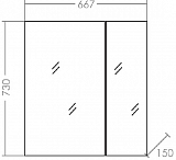 Зеркальный шкаф Стандарт 70 Санта 113008