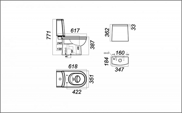 Унитаз напольный Sanita Luxe Next DM NXTSLCC01040622