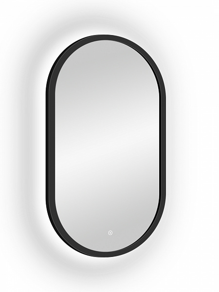 Зеркало Континент "Prime Black Led" 450х800 в МДФ раме