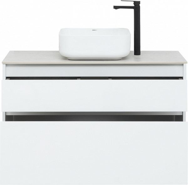 Тумба под раковину Aquanet Nova Lite 100 белый (2 ящика) 00242581