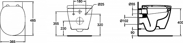 Унитаз подвесной Ideal Standard Connect E804601