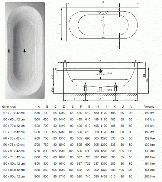 Стальная ванна Bette  Starlet 170х75 1380-000