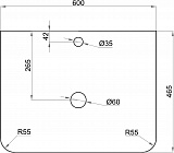 Столешница Style Line Атлантика 60 см СС-00002232