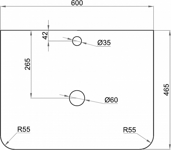 Столешница Style Line Атлантика 60 см СС-00002232