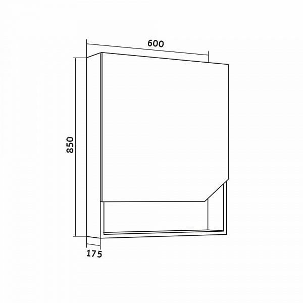 Зеркальный шкаф Grossman Инлайн 60 см 206002