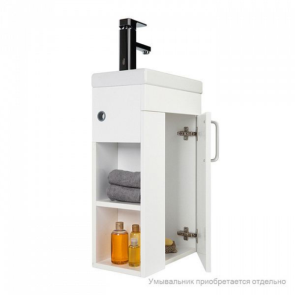Тумба для ванной комнаты, подвесная, белая, 40 см, Torr, IDDIS, TOR40W1i95. Подходит умывальник 0014000U28
