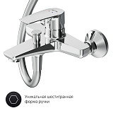 F40890A14 Gem набор 2в1: см-ль д/ванны/душа, верхний душ d 220 мм, ручн.душ 110 мм, 1 ф-ция, душевая
