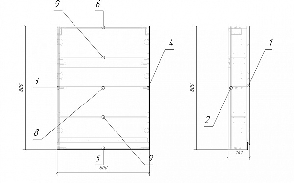 Шкаф подвесной Cersanit Moduo 60 см  SB-SW-MOD60/Wh