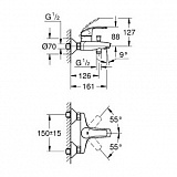 Комплект смесителей 5 в 1 Grohe Eurosmart 123570