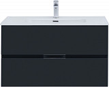 Тумба под раковину Aquanet Алвита New 90 2 ящика, антрацит 00303919