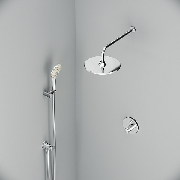 FP85A1RH20 X-Joy TouchReel, набор: нажимной см-ль д/в/душа, верхний душ 220 мм, держатель д/верхн.ду