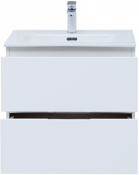 Тумба под раковину Aquanet Алвита New 60 2 ящика, белый матовый 00277510