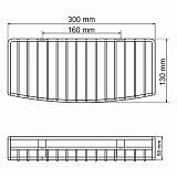 Полка металлическая Wasserkraft K-1611