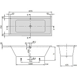 Акриловая ванна Villeroy & Boch Targa Plus Duo 170x75 с ножками в комплекте UBA170NES2V01+U99740000