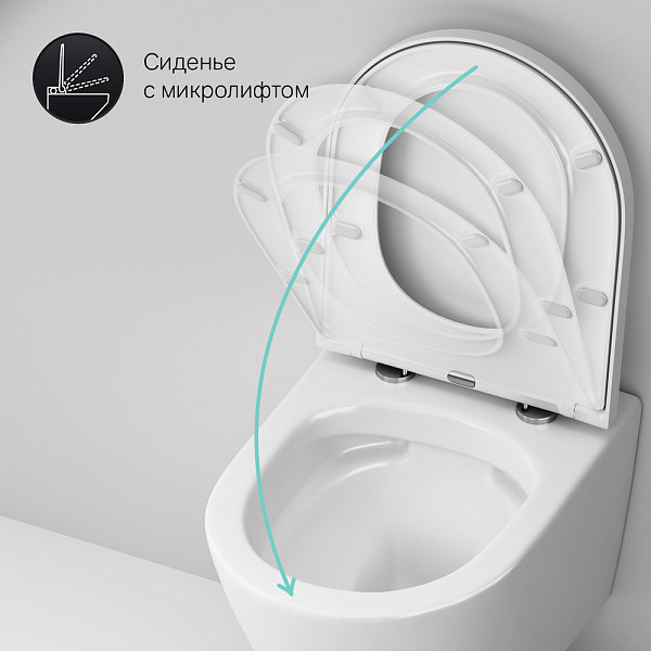 C741701SC Sense подвесной унитаз FlashClean с сиденьем микролифт