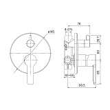 Встраиваемый смеситель с дивертором и двумя выходами, Sena, IDDIS, SENSB00i67