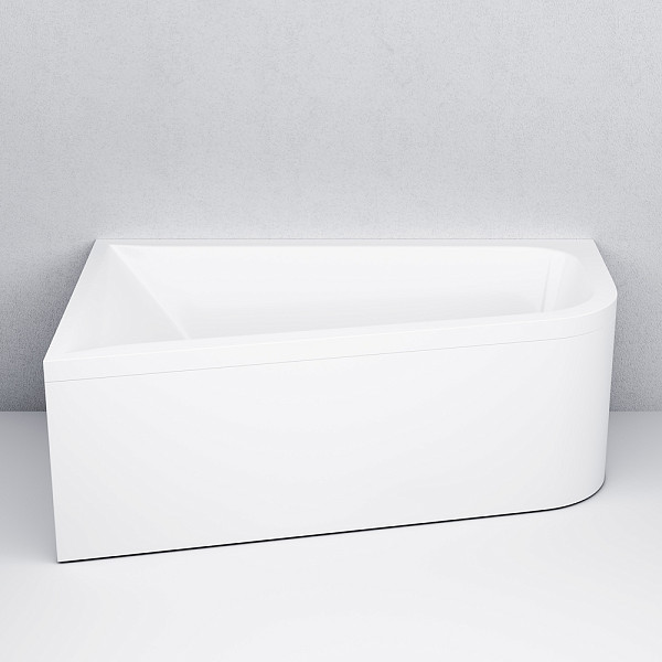 W72A-160L100W-A2 Ванна акриловая spirit  ассиметричная 160x100, без слива/перелива, левосторонняя