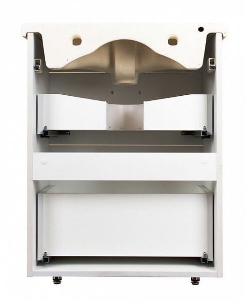 Тумба напольная Style line Лотос 60 под раковину Комо 60, Люкс белая, PLUS