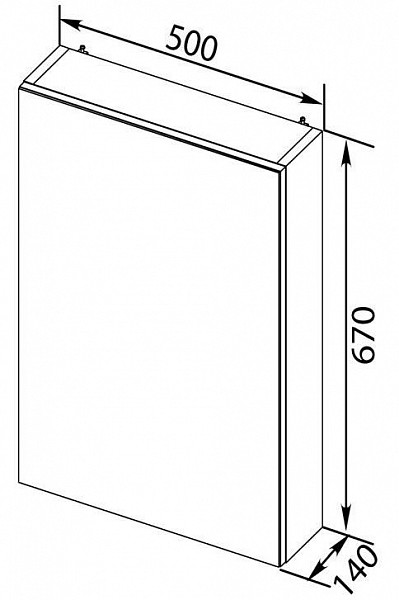 Зеркало-шкаф Aquanet Порто 50 белый 00195726