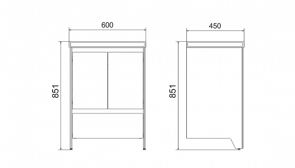 Тумба напольная Klaufs 60.2D.1Y tnKLA.60.2D.1Y-617.217