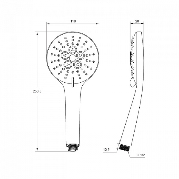 Душевая лейка, 070, IDDIS, 0703F00i18