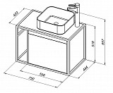 Тумба под раковину Aquanet Nova Lite Loft 75 R дуб рустикальный 00261657