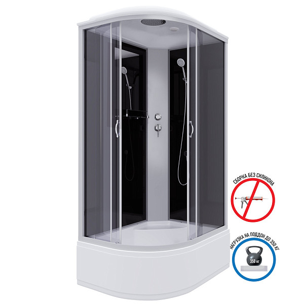 Душ.каб. NG-2510-14R (1200х800х2150) высокий поддон(40см) стекло ТОНИРОВАННОЕ 4 места