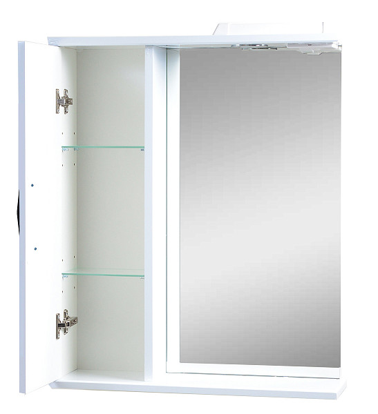 Зеркало со шкафчиком РОКАРД  70 с подсветкой Левое